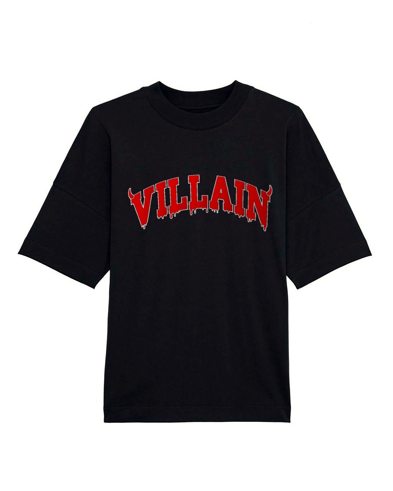 ROSE VILLAIN T-SHIRT "VILLAIN" BLACK