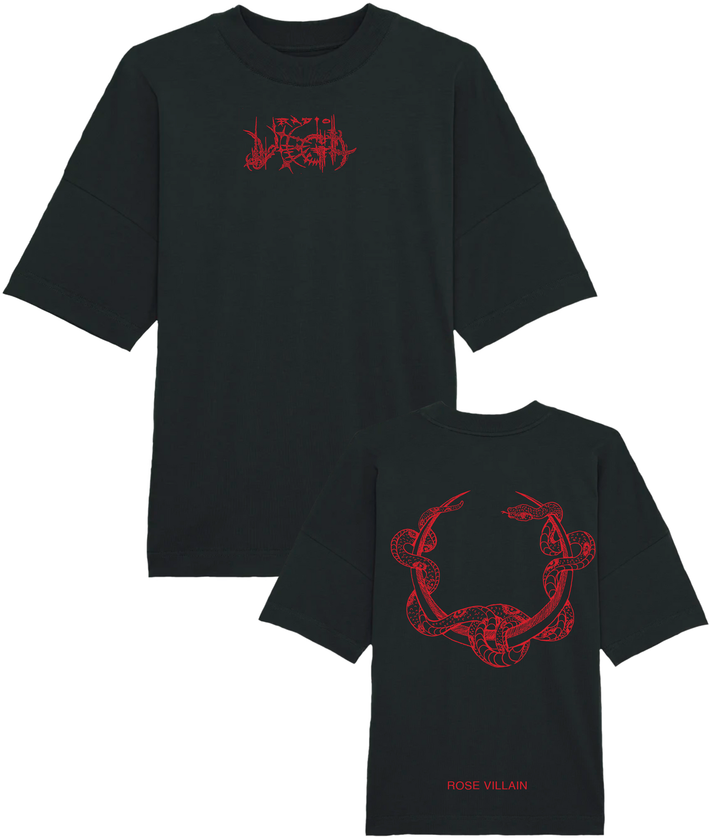 ROSE VILLAIN T-SHIRT "RADIO VEGA" BLACK