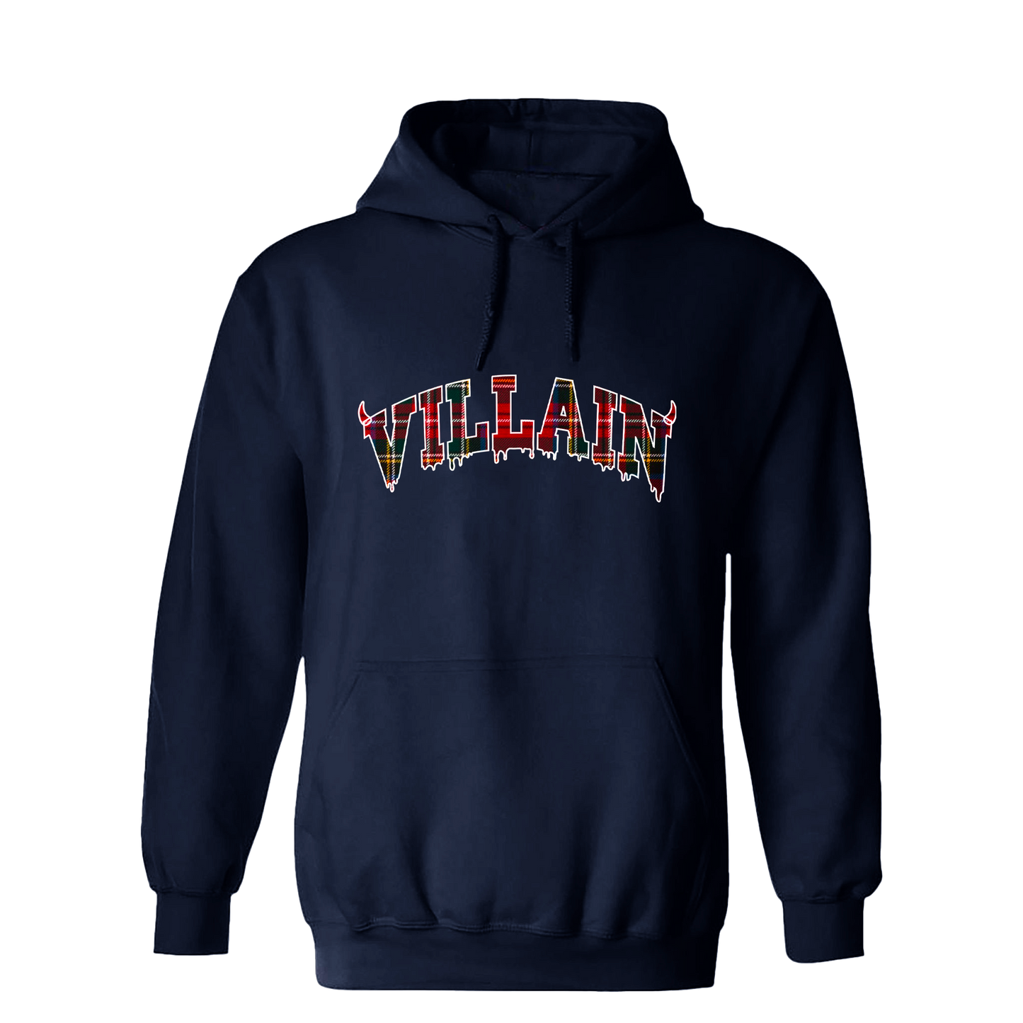 ROSE VILLAIN HOODIE "VILLAIN" TARTAN