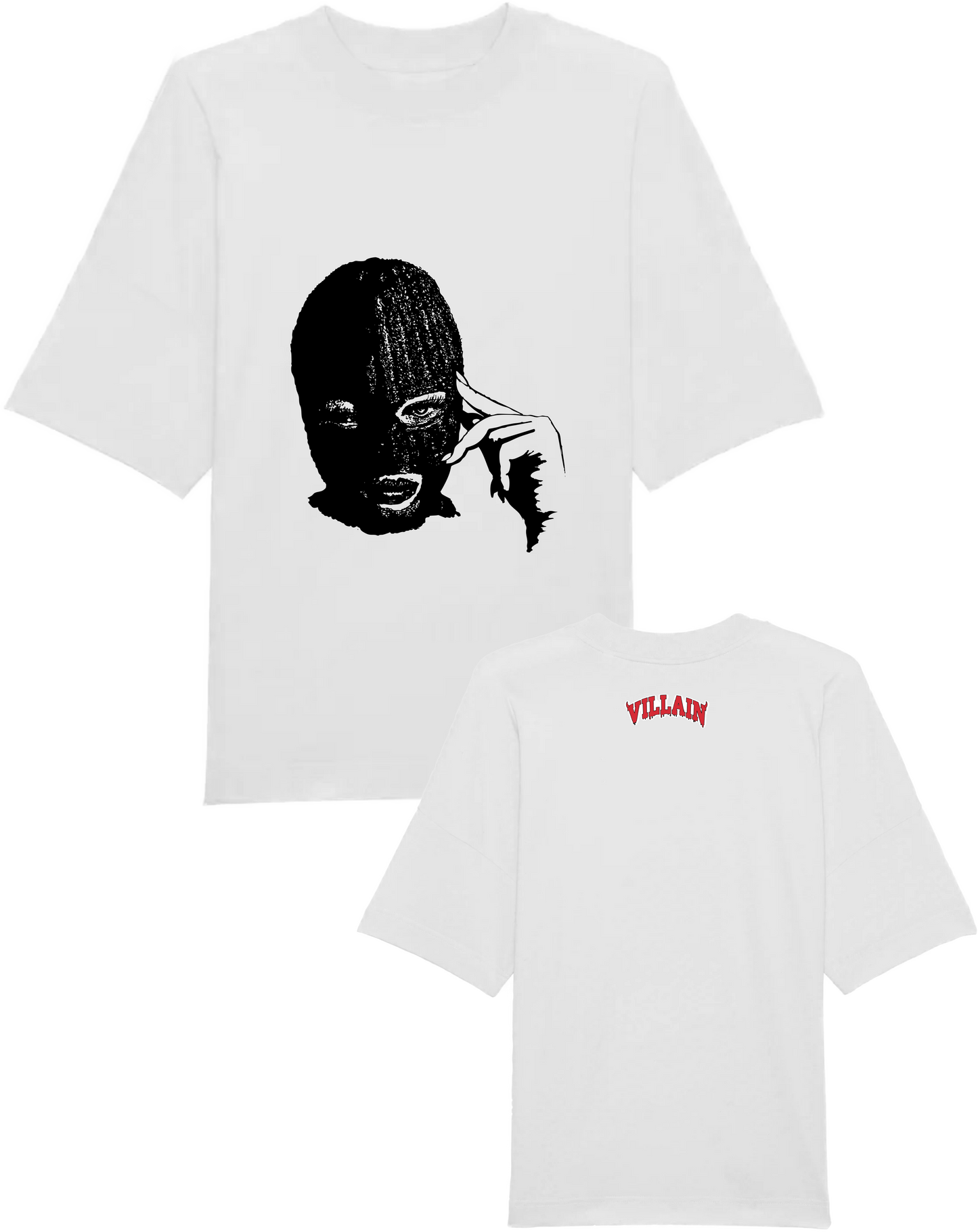 ROSE VILLAIN T-SHIRT "FUORILEGGE" WHITE