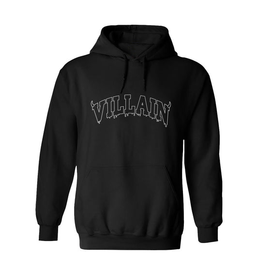 ROSE VILLAIN HOODIE "VILLAIN" BLACK