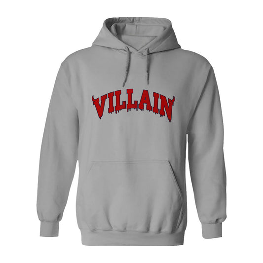 ROSE VILLAIN HOODIE "VILLAIN" GREY